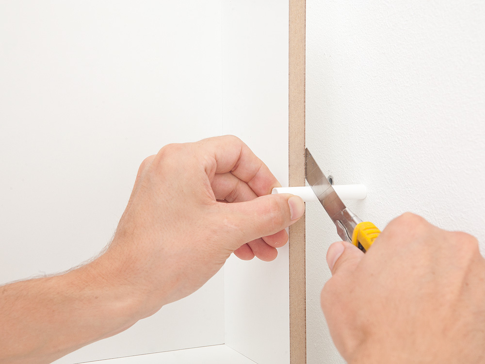 Zuschnitt der Abstandsröhrchen